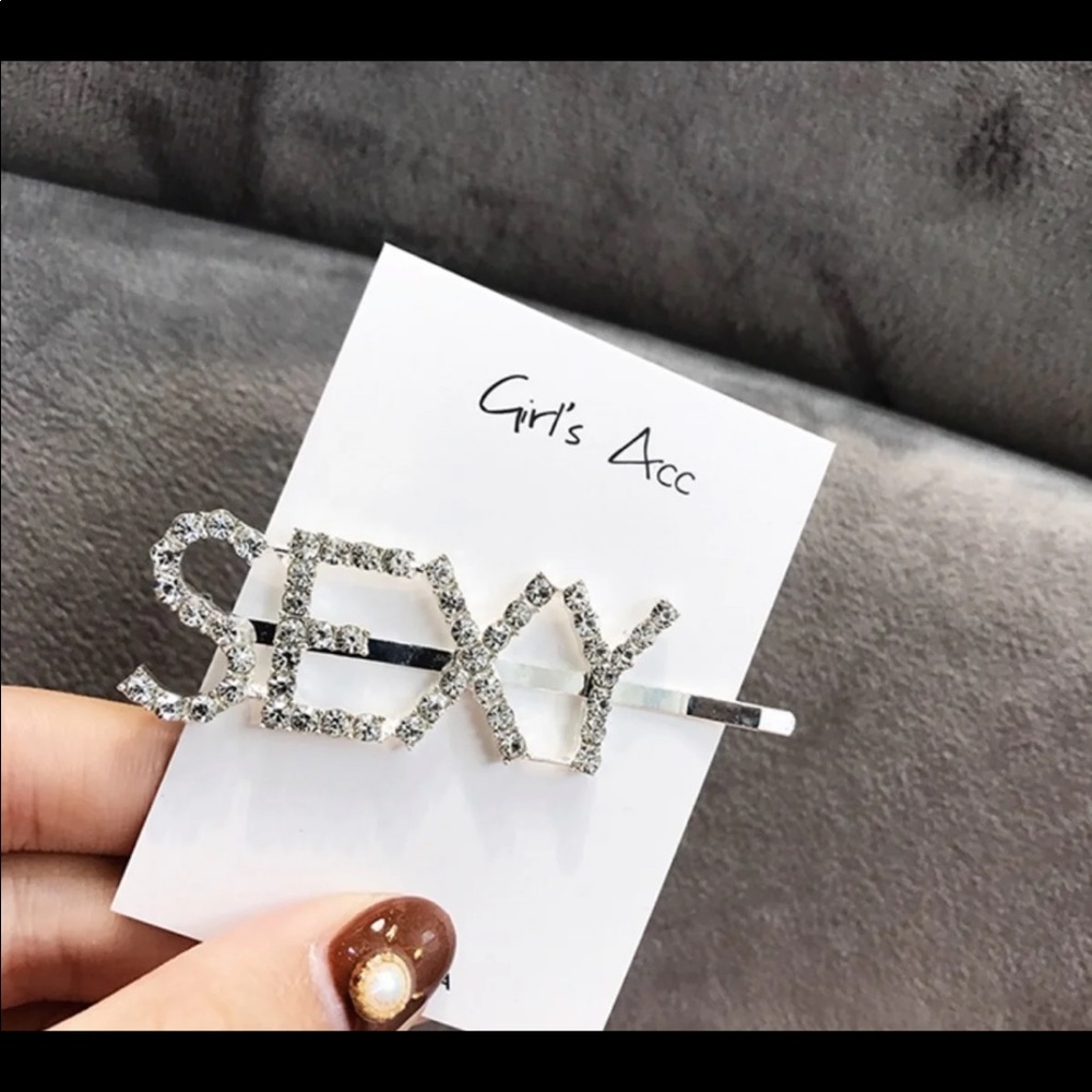 diamond hair pin